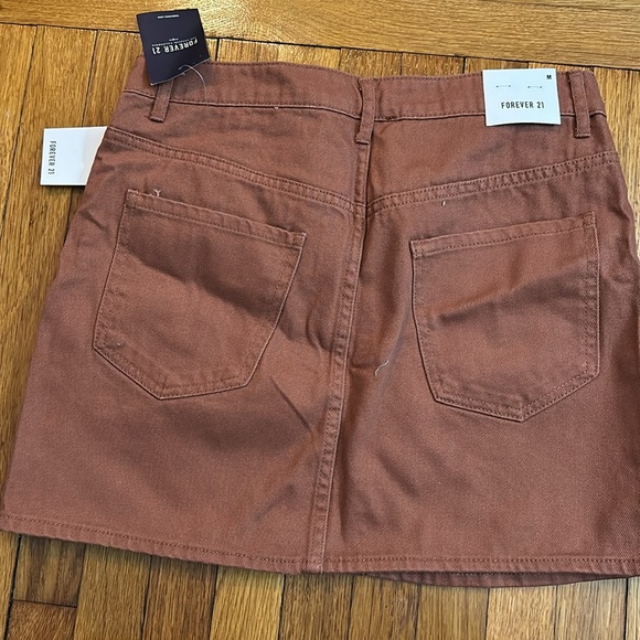 Rust denim mini skirt - Picture 2 of 2